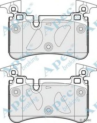 APEC BRAKING pad1678 -  Комплект тормозных колодок, дисковый тормоз